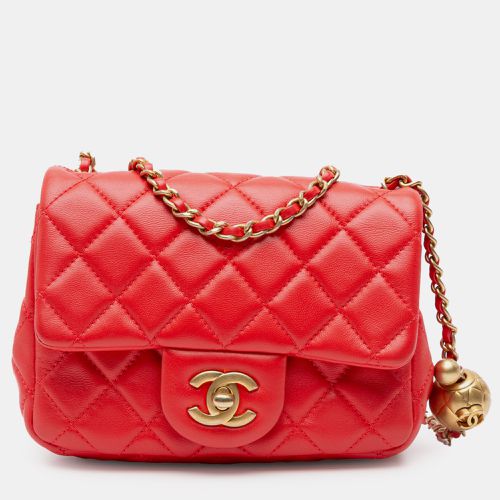 Mini Square Classic Lambskin Pearl Crush Flap - Chanel - Modalova