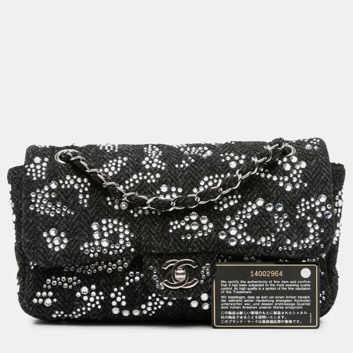 Medium Strass Embellished Tweed Single Flap - Chanel - Modalova