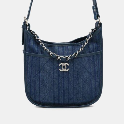 Medium Quilted Denim Jungle Stroll Hobo - Chanel - Modalova