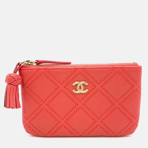 Chanel Pink Lambskin Mini Pouch - Chanel - Modalova