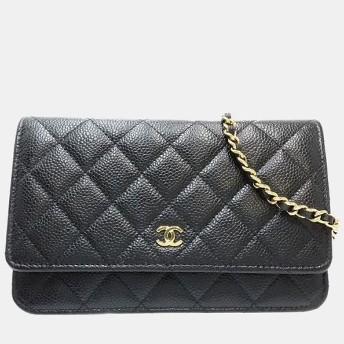 Leather Timeless Classic Matelasse Caviar Skin Chain Wallet - Chanel - Modalova