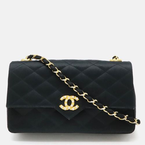 Satin Rhinestone Chain Shoulder Bag - Chanel - Modalova