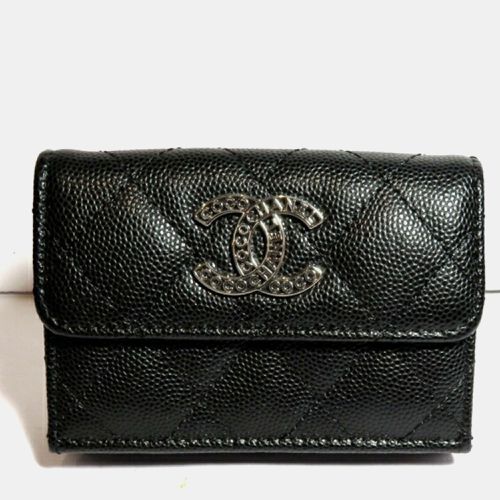 Caviar Skin Small Flap Wallet - Chanel - Modalova