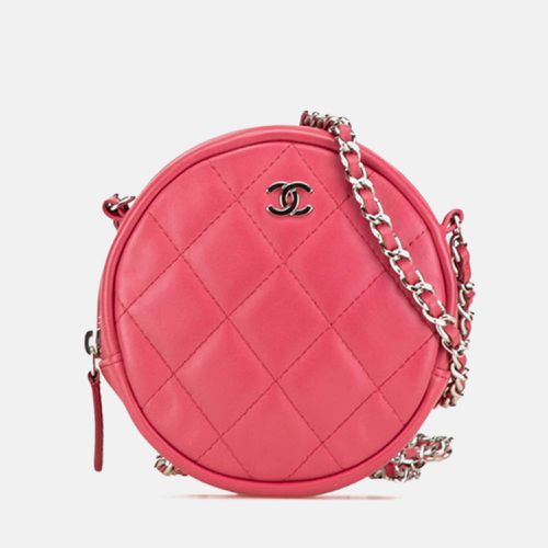 Lambskin Coco Mark Matelasse Round Chain Shoulder Bag - Chanel - Modalova