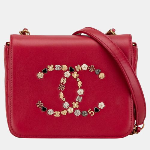 Matelasse Coco Mark Heart Flower Chain Shoulder Bag Lambskin - Chanel - Modalova