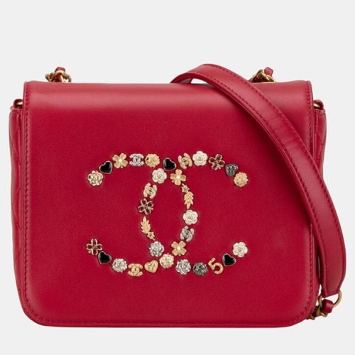 Lambskin Leather Coco Mark Heart Flower Chain Shoulder Bag - Chanel - Modalova