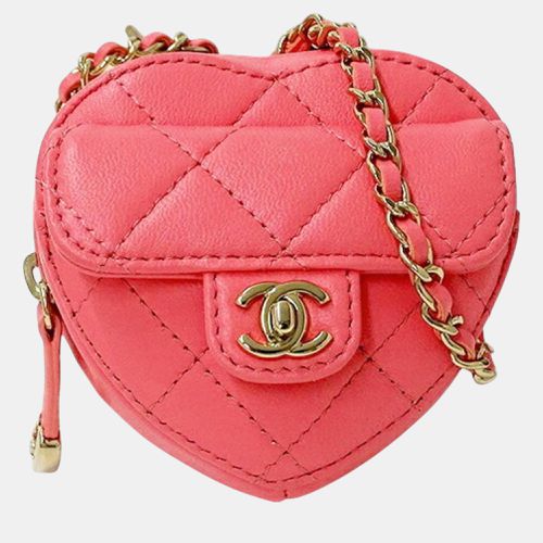 Pouch Matelasse Shoulder Lambskin Heart Chain - Chanel - Modalova