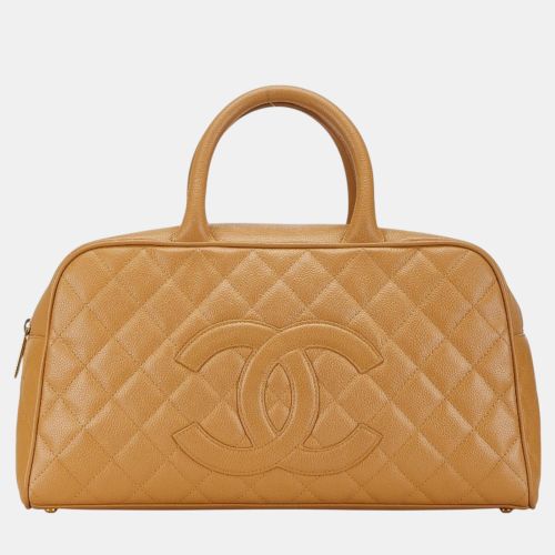 Caviar Leather Coco Mark Bowling Bag - Chanel - Modalova