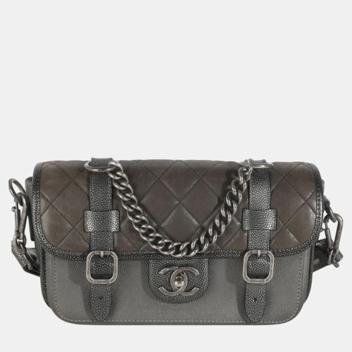 Dark Iridescent Calfskin Back To School Messenger Flap Bag - Chanel - Modalova