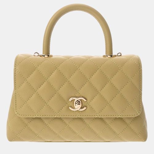 Yellow Caviar Leather Coco Handle XS Shoulder Bag - Chanel - Modalova