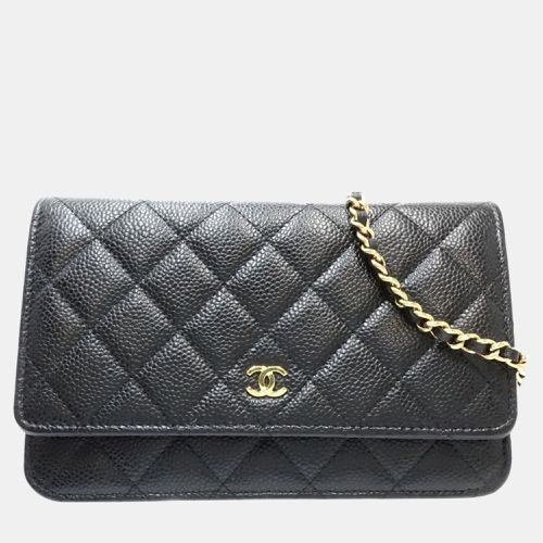 Wallet Chain Timeless Classic Matelasse Caviar Skin - Chanel - Modalova