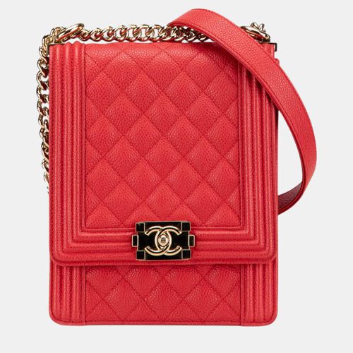 Quilted Caviar North South Boy Flap - Chanel - Modalova