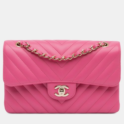 Small Classic Chevron Lambskin Double Flap Bag - Chanel - Modalova