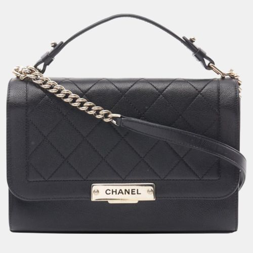 Medium Quilted Calfskin Label Click Flap - Chanel - Modalova