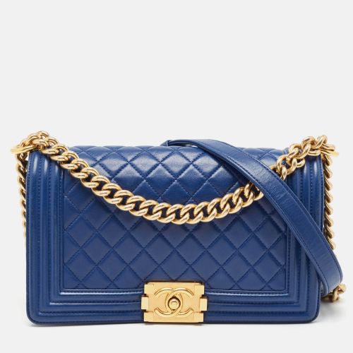 Quilted Leather Medium Boy Flap Bag - Chanel - Modalova