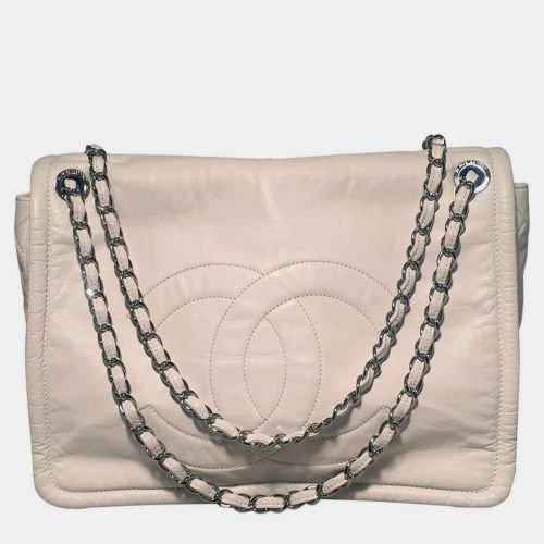 Leather Quilted Cc Logo Xl Maxi Classic Top Flap Shoulder Bag - Chanel - Modalova