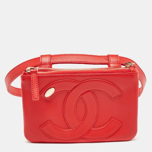 Leather CC Mania Double Zip Waist Belt Bag - Chanel - Modalova