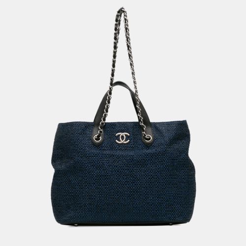 CC Straw and Caviar Drawstring Shopping Tote - Chanel - Modalova