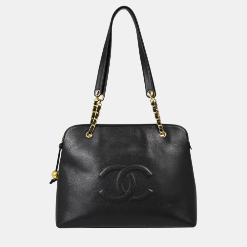 Chanel Black Leather Chain Tote Bag - Chanel - Modalova