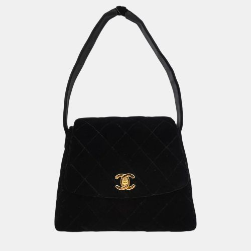 Chanel Black Velvet Shoulder Bag - Chanel - Modalova