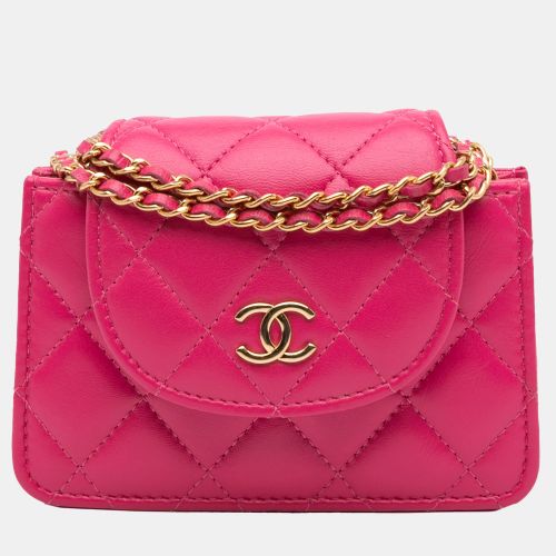 CC Quilted Lambskin Flap Clutch On Chain - Chanel - Modalova