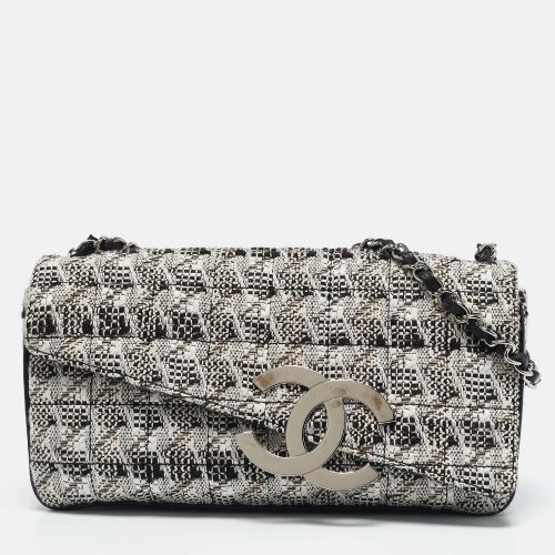 Black Tweed Diagonal CC Flap Bag - Chanel - Modalova
