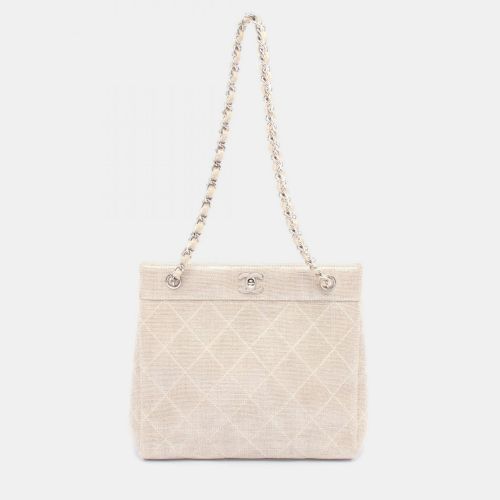 Matelasse Chain Shoulder Bag Linen Canvas Shw - Chanel - Modalova