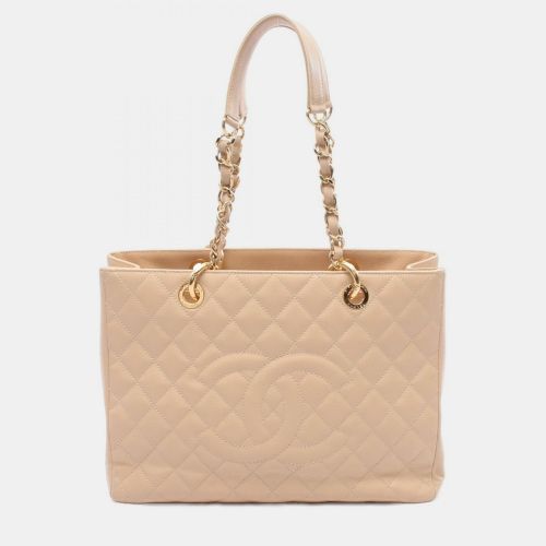 Matelassé Calfskin Grand Shopping Chain Shoulder Bag - Chanel - Modalova