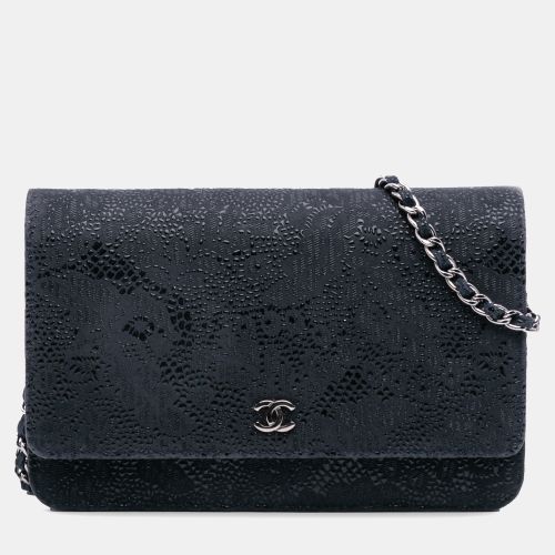 Lace Overlay Goatskin Wallet On Chain - Chanel - Modalova
