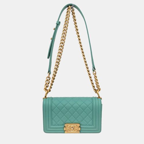 Boy Emerald Lambskin Small Chain Shoulder Bag - Chanel - Modalova