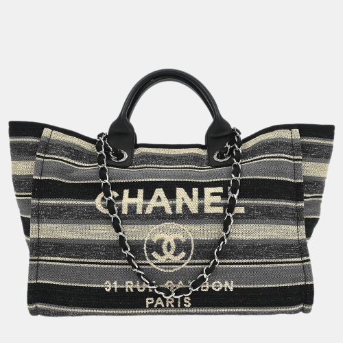 Gray Canvas Medium Deauville 2way Tote Bag - Chanel - Modalova