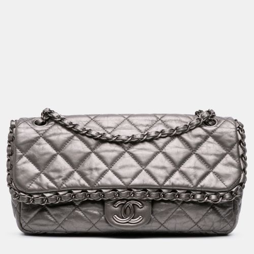Medium Quilted Metallic Aged Calfskin Chain Me Flap - Chanel - Modalova