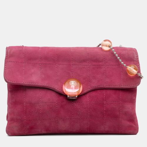 CC Choco Bar Suede Beaded Chain Flap - Chanel - Modalova