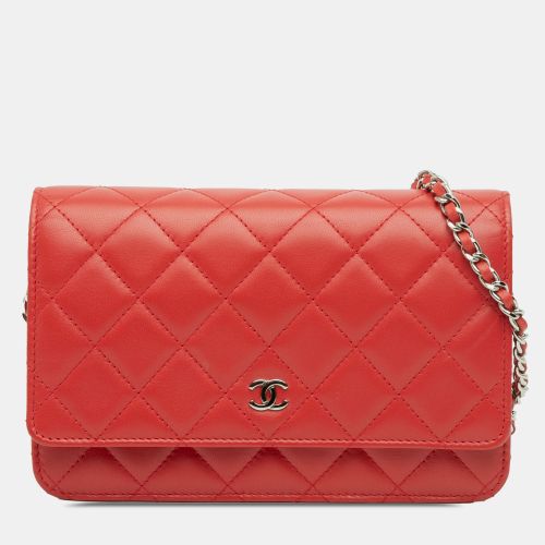 CC Quilted Lambskin Wallet on Chain - Chanel - Modalova