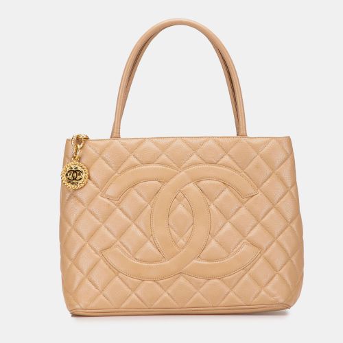 Chanel Beige Caviar Medallion Tote - Chanel - Modalova