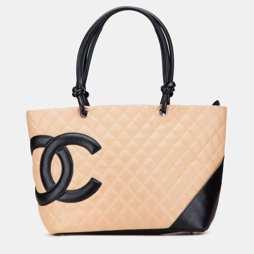 Large Quilted Lambskin Cambon Ligne Tote - Chanel - Modalova