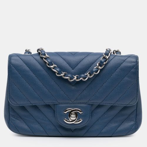 Mini Rectangular Classic Chevron Caviar Single Flap - Chanel - Modalova