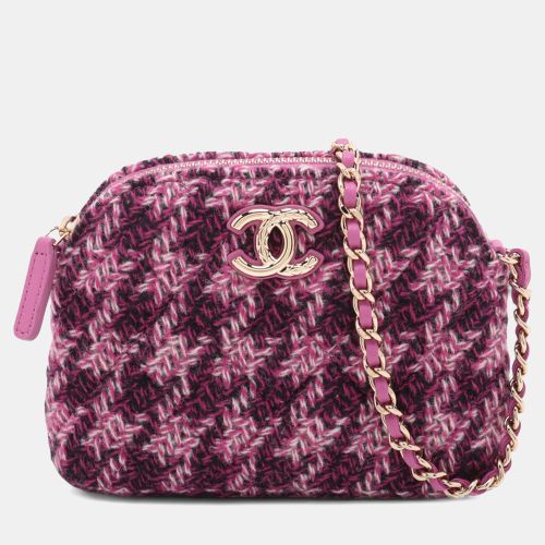 CC Tweed Houndstooth Clutch On Chain - Chanel - Modalova