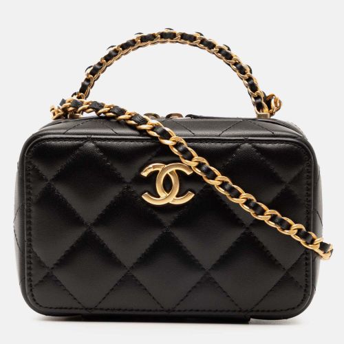 Mini CC Quilted Lambskin Chain Top Handle Vanity Case - Chanel - Modalova