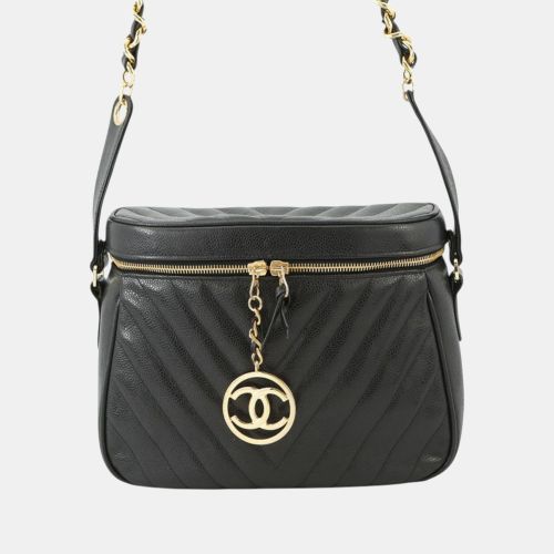 CC Chevron Caviar Vanity Case with Chain - Chanel - Modalova