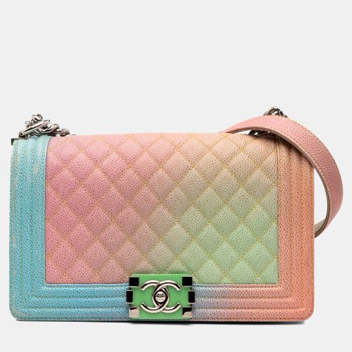 Old Medium Quilted Caviar Rainbow Boy Flap - Chanel - Modalova