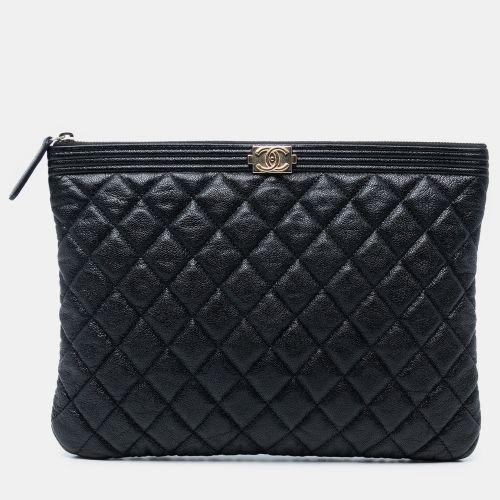 Medium Quilted Caviar Boy O Case Clutch - Chanel - Modalova