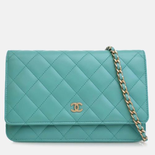 CC Quilted Lambskin Wallet On Chain - Chanel - Modalova