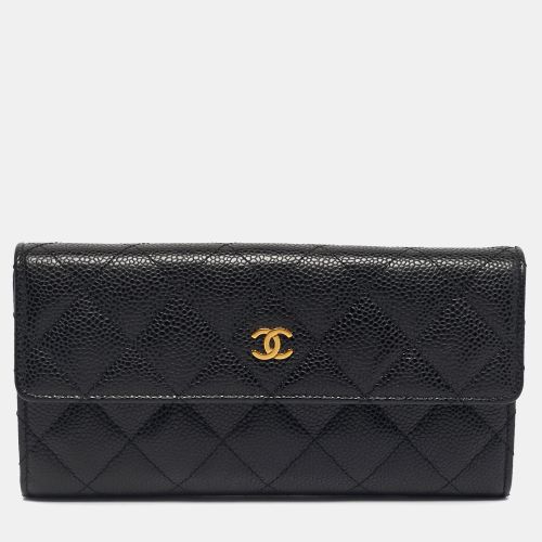 Quilted Caviar Leather Classic Flap Wallet - Chanel - Modalova