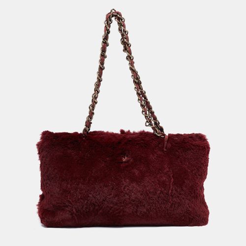 Maroon Fur Chain Shoulder Bag - Chanel - Modalova