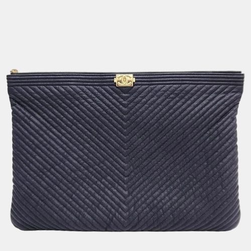 Caviar Leather Large O Case Boy Clutch Bag - Chanel - Modalova