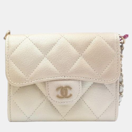 Quilted Caviar Leather Card CC chain Logo Wallet - Chanel - Modalova