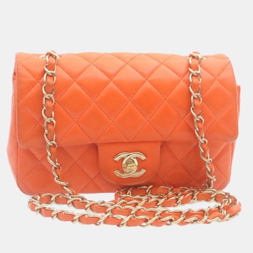 Chanel Orange Leather Mini Flap - Chanel - Modalova