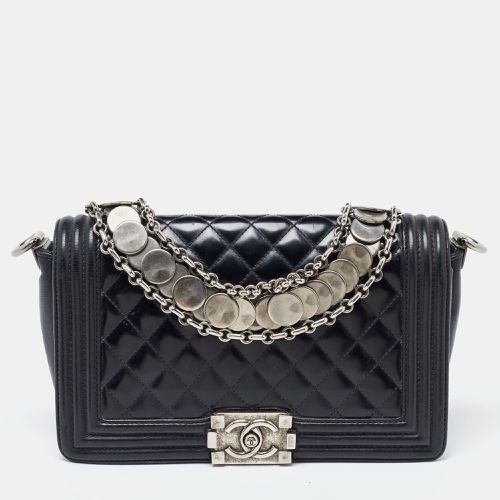 Quilted Patent Leather Medium Boy Bag - Chanel - Modalova