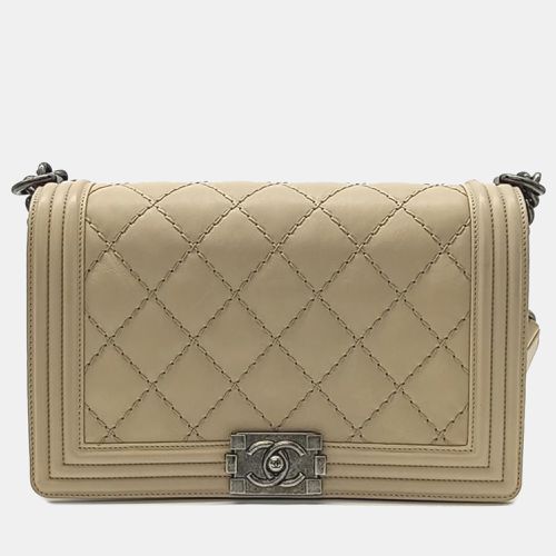 Leather Medium Stitch Boy Bag - Chanel - Modalova